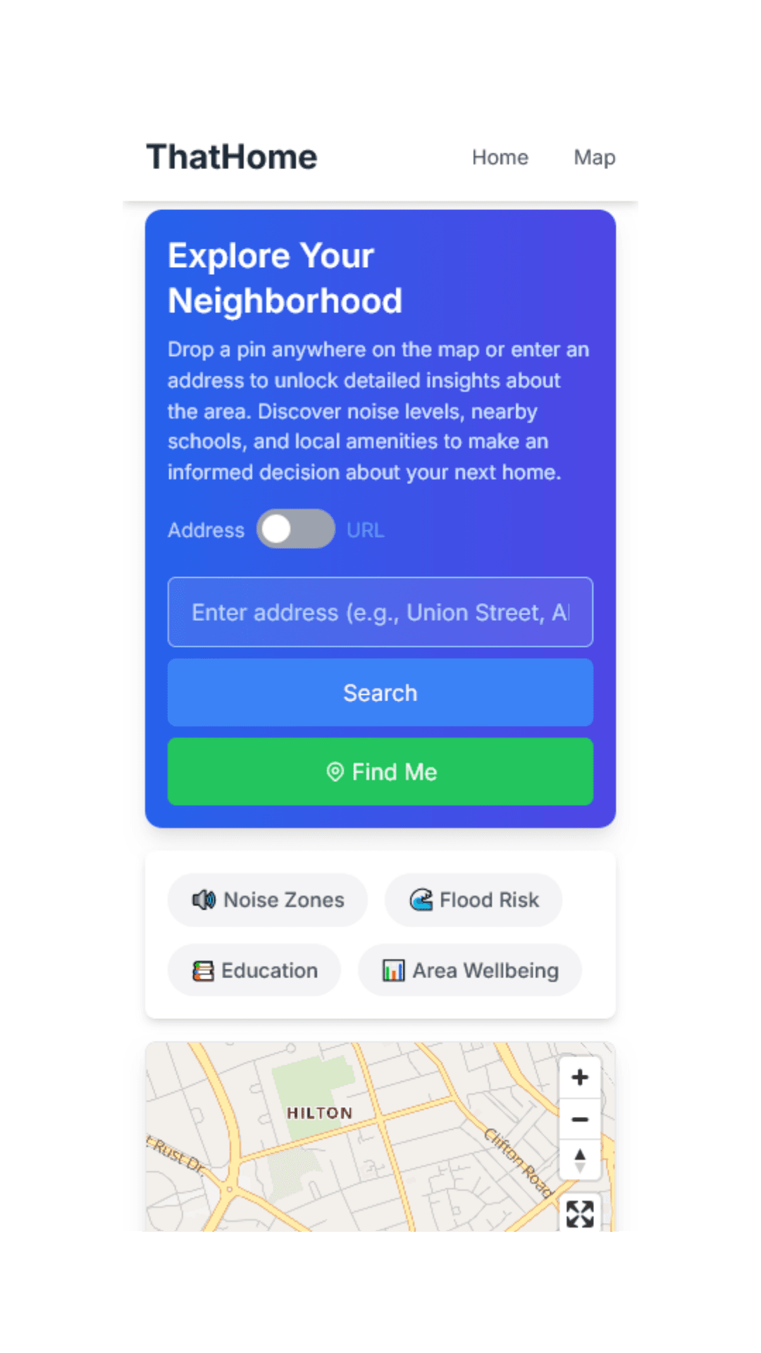 ThatHome Main Map Search